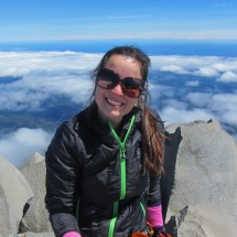 Carolina on top of the Volcan Calbuco